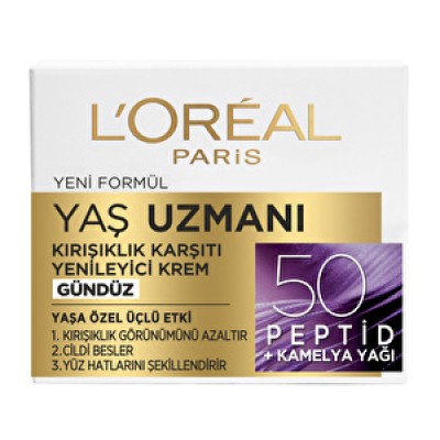 Loreal Paris Yaş Uzmanı 50 Kırışıklık Karşıtı Yenileyici Krem 50 Ml