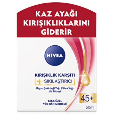 Nivea 45 Yaş Kırışıklık Karşıtı  Sıkılaştırıcı Yüz Bakım Kremi 50 Ml