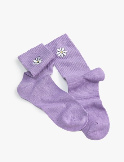 Koton Kadın Çiçek İşlemeli Soket Çorap