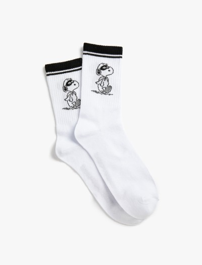 Koton Erkek Snoopy Soket Çorap Lisanslı İşlemeli