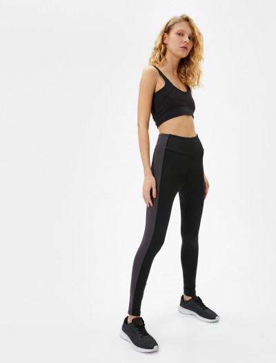 Koton Kadın Renk Geçişli Yüksek Bel Spor Tayt Slim Fit