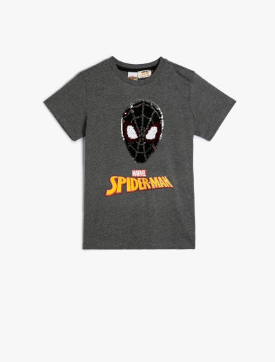 Koton Spiderman T-shirt Pullu Payetli Lisanslı