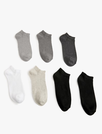 Koton Erkek Basic 7’li Patik Çorap Seti Çok Renkli