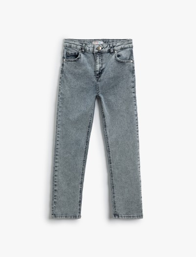 Koton Kot Pantolon Ayarlanabilir Lastikli Pamuklu – Slim Jean