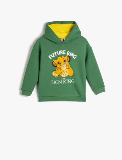 Koton Erkek Bebek Aslan Kral Sweatshirt Kapüşonlu Lisanslı Şardonlu