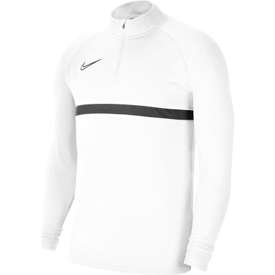 Nike Cw6113-100 Dri-fit Academy 21 Erkek Sweatshirt Beyaz Siyah