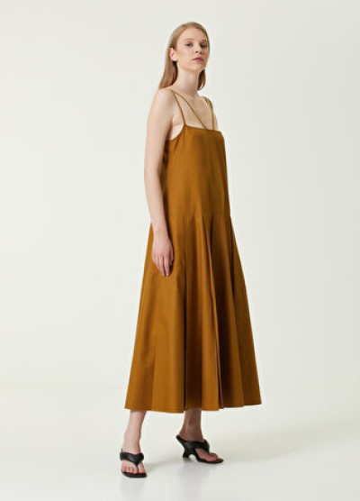 Khaite Kadın Kahverengi Midi Elbise 8