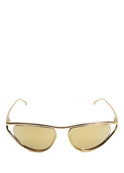 Bottega Veneta Kadın Gold Cat-eye Formlu Güneş Gözlüğü Altın Rengi