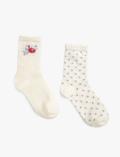 Koton Kadın 2’li Desenli Soket Çorap