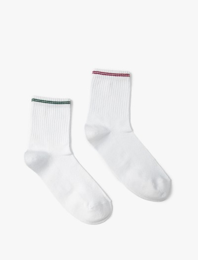 Koton Erkek 2’li Soket Çorap Seti Şerit Detaylı