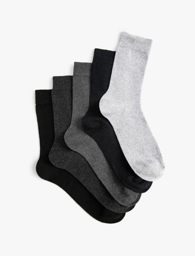 Koton Erkek Basic 5’li Soket Çorap Seti Çok Renkli