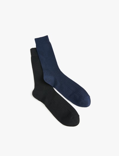 Koton Erkek Basic 2’li Soket Çorap Seti Çok Renkli