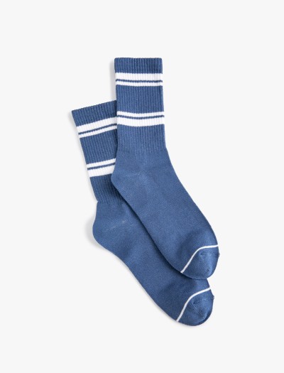 Koton Erkek Kolej Çorap Soket Şerit Detaylı