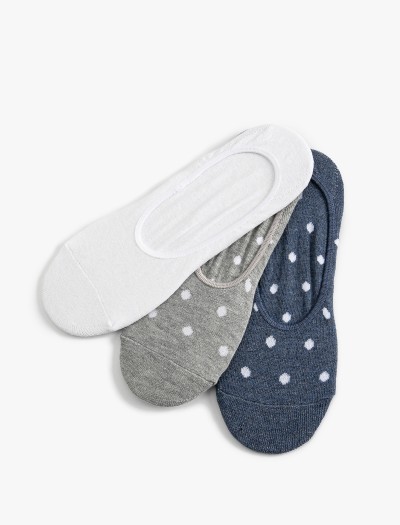 Koton Kadın Babet Çorap Seti 3’lü Çok Renkli Puantiyeli